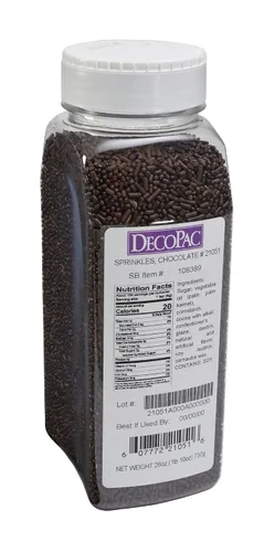 Miniatura 4 de DecoPac Black Sprinkles Paquete Extra Grande de 26oz Mezcla de Chispitas para Pastel, Chispitas Elegantes Para Decoración de Pasteles, Negro