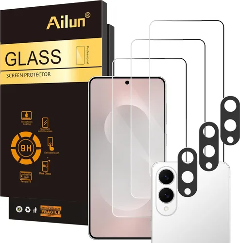 Miniatura 23 de Ailun Protector de Pantalla de Vidrio para Galaxy S25 Ultra [6.9 Pulgadas] 3Pack + 3Pack Lente de Cámara de Vidrio Templado Desbloqueo por Huella