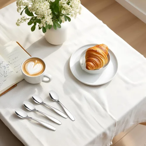 Miniatura 7 de Ggbin 12 cucharas de café expreso Demitasse, cucharas pequeñas de acero inoxidable, 5 pulgadas