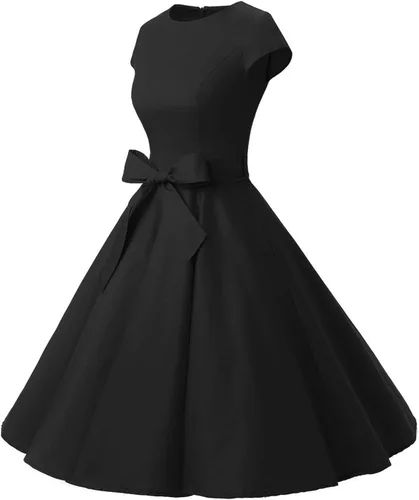 Miniatura 63 de Dressystar - Vestidos clásicos de fiesta con mangas casquillo, estilo Rockabilly y retro de la década de 1950