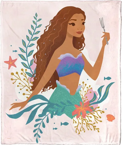 Miniatura 10 de Northwest Little Mermaid/Ariel - Manta de seda táctil, 50 x 60 pulgadas, Hijas Tritón