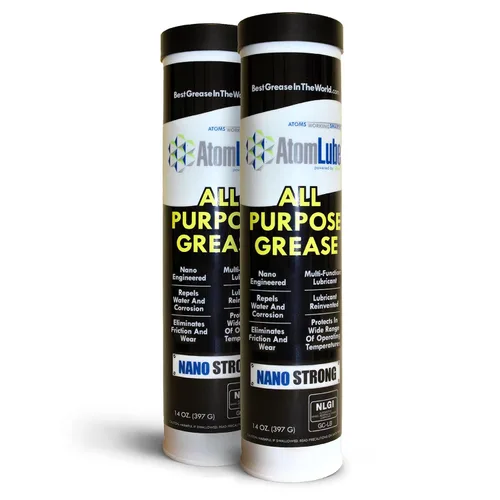 AtomLube Grasa para Todo Uso, Paquete de 2 Tubos de 14 Oz. | Lubricante Multifunción | Grasa Automotriz y Grasa Marina para Accesorios de Barcos,