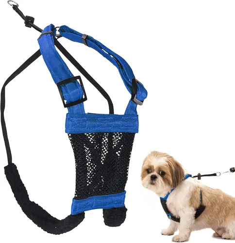 Miniatura 13 de Arnés para perro Sporn sin tirones para perros pequeños - Negro de malla, nylon resistente, transpirable, liviano, ajustable, acolchado, suave