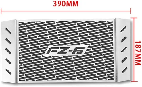 Miniatura 3 de Rejilla de radiador de motocicleta, protector de rejilla de radiador de motocicleta, cubierta de metal negro para modelos Y&AMAHA FZ6 FZ 6 FAZER