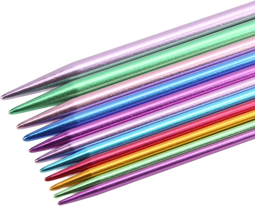 Miniatura 6 de Plplaaoo Juego de agujas de tejer – 55 agujas de tejer de doble punta de 0.098 in a 0.236 in, agujas de tejer de aluminio con bolsa