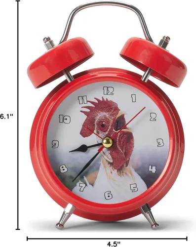 Miniatura 7 de Mark Feldstein & Associates Wacky Wakers Red Rooster - Reloj despertador de mesa