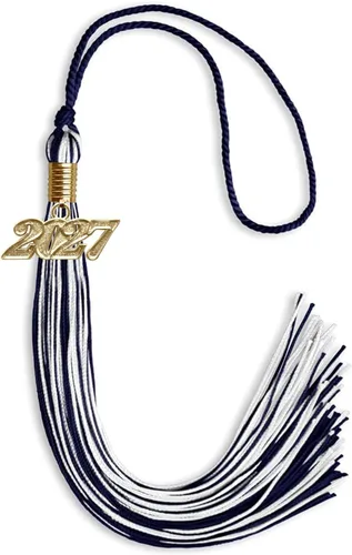Miniatura 275 de Endea Graduation - Borla de doble color mixto con fecha dorada (negro/dorado antiguo, 2021)