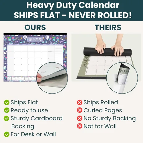 Miniatura 2 de bloom daily planners Calendario de escritorio 2026-2027 – Calendario de pared grande del año académico (julio de 2026 a julio de 2027) – 21 x 16