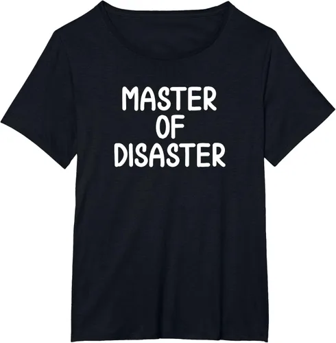 Miniatura 30 de Camiseta divertida con texto en inglés "Master Of Disaster
