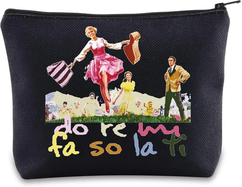 Miniatura 8 de BWWKTOP Bolsa de maquillaje cosmética musical con sonido Von Trapp Gift Do Re Mi Fa So La Ti Theater Bolsa con cremallera Bolsa de mercancía musical