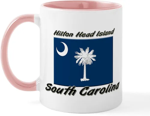 Miniatura 28 de CafePress Taza de café de cerámica de 11 oz (11.0 fl oz) de la bandera de Carolina del Sur Taza con la bandera de Carolina del Sur