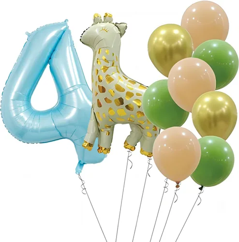 Miniatura 7 de Globo de número 4 de 40 pulgadas en color azul claro, de mylar con helio y aluminio para cumpleaños, decoraciones de fiesta, boda, baby shower