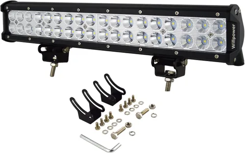 Miniatura 12 de Willpower - Barra de luz LED de trabajo de 12 pulgadas 72 W para camión, automóvil, ATV, todoterreno, 4x4, Jeep Truck luz de conducción