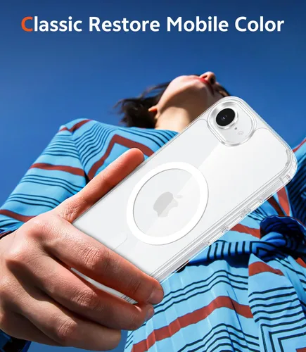 Miniatura 74 de FNTCASE Funda para iPhone 13 Pro-Max: Fundas magnéticas transparentes compatibles con Magsafe Slim anti amarillamiento protección contra caídas