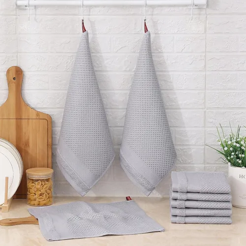 Miniatura 6 de Homaxy Paños de cocina 100% algodón, paquete de 8 – 12 x 12 pulgadas, tejido de gofre, muy suaves y absorbentes, paños de cocina de secado rápido