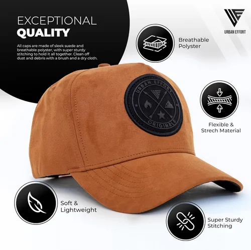 Miniatura 108 de Urban Effort Gorra trasera de malla, para hombres y mujeres, gorra de béisbol de 5 paneles, gran cierre a presión para caza y senderismo