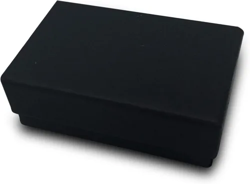 Miniatura 32 de TheDisplayGuys - Paquete de 25 cajas de cartón rellenas de algodón #10 para joyas, color negro mate (1.9 x 1.3 x 0.7 pulgadas), para envío
