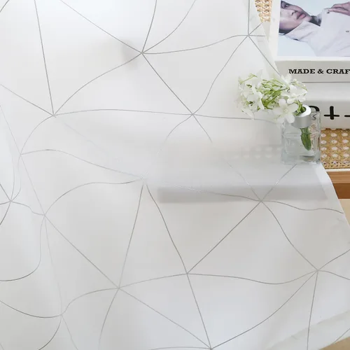Miniatura 12 de Taisier Home Paneles de Cortinas de Ventana de Lino Dorado con Ojales Estampado de Lámina de Azulejos Geométricos Marroquíes Metálicos Cortinas