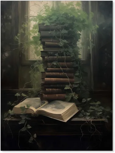 Póster de libro gótico de academia oscura vintage de mediados de siglo, arte de pared de lienzo victoriano de estilo bohemio, impresiones estéticas