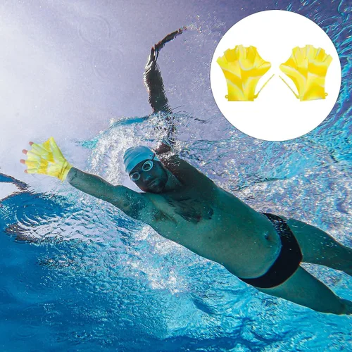 Miniatura 7 de Baluue 2 guantes de natación, guantes de natación acuática, para entrenamiento en agua, palmeados a mano, para hombres, mujeres, adultos