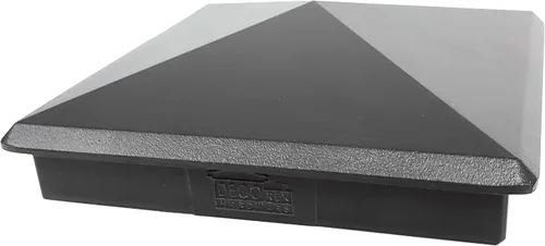 Miniatura 32 de Tapa de aluminio en forma piramidal para postes de madera, color negro (4 unidades)