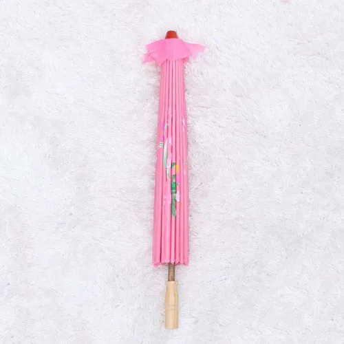 Miniatura 9 de HEALLILY Paraguas japonés chino de papel al óleo, sombrilla para bailar Umberlla, accesorios de fotografía para adultos o niños (rosa)