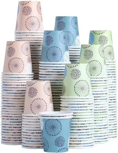 Clawsoff Paquete de 300 vasos de papel de 3 onzas, vasos desechables para baño, vasos pequeños para enjuague bucal, mini vasos de papel de 3 onzas