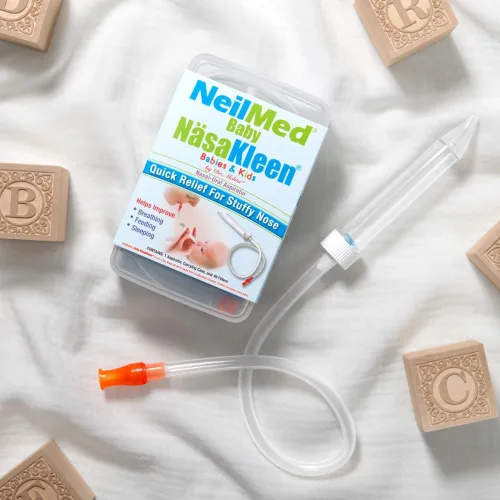 Miniatura 2 de NeilMed Baby NasaKleen Aspirador nasal oral con 49 filtros de higiene y un práctico estuche de viaje de almacenamiento