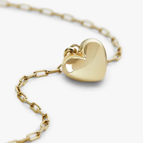 Miniatura 6 de Lindos collares de corazón para mujer, collar de corazón abierto de oro de 14 quilates, collar con dije de corazón de oro delicado, joyería estética