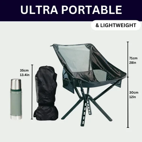Miniatura 3 de Campster2 - Silla plegable para campamento, silla alta portátil, capacidad de 265 libras, esenciales para acampar en la playa, senderismo