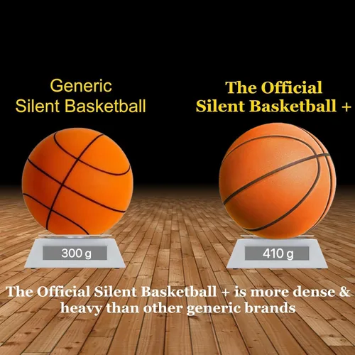 Miniatura 5 de Balón de baloncesto silencioso oficial (29.5") o para mujeres 28.5" - Diseño de espuma PU ranurada para rebote realista, balón de entrenamiento sin