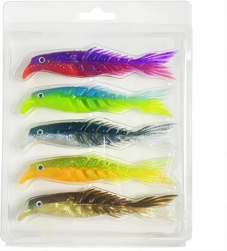 Miniatura 8 de Señuelos suaves de varios segmentos, juego de señuelos de pesca multiarticulados, señuelos de natación de segmentos, cebo de natación de hundimiento