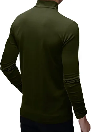Miniatura 4 de Rela Bota Camisetas de moda para hombre, camisetas de cuello alto falso, ropa interior térmica, manga larga, ajustada, elástica, básica