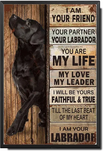 Miniatura 37 de Lygond Letrero de metal con texto en inglés "I Am Your Friend", regalo para amantes de Doberman, amantes de los perros, impresiones artísticas