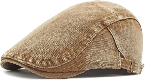 Miniatura 14 de Gorra de Newsboy para hombre, ajustable, plana, Ivy Gatsby, gorra de conducción de cabbie, transpirable, de algodón, gorra de golf