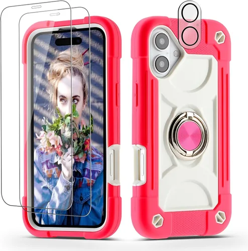 Miniatura 57 de Funda para iPhone 11 de 6.1 pulgadas con soporte de anillo, con 2 protectores de pantalla de vidrio, resistente a los golpes, resistente a