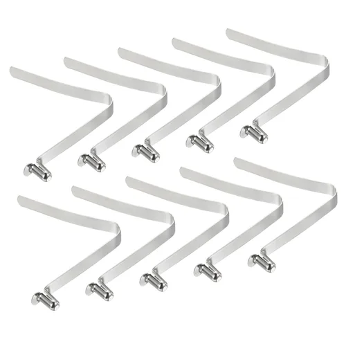 Miniatura 19 de PATIKIL Broches de paleta de kayak de 0.197 x 0.118 in, paquete de 10 clips de acero en forma de V de un solo pasador, clips de resorte, tubo