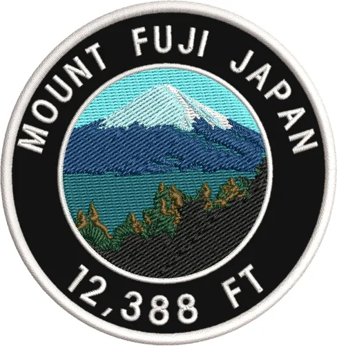 Mount Fuji - Parche bordado de alta calidad de Japón, 12,388 pies, para planchar o coser, emblema decorativo para vacaciones, recuerdo, equipo de