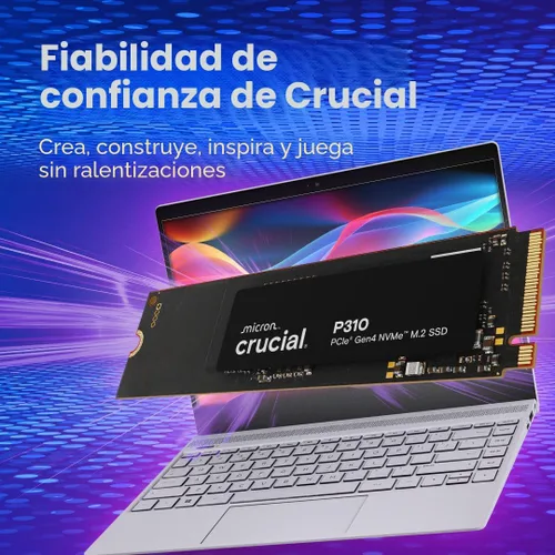 Miniatura 6 de Crucial P310 SSD de 1 TB, PCIe Gen4 NVMe M.2 2280, hasta 7,100 MB/s, para computadoras portátiles, de escritorio (PC) y consolas