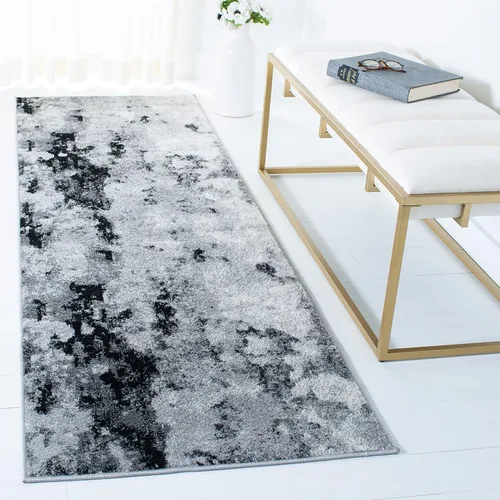 Miniatura 14 de SAFAVIEH Adirondack Collection - Alfombra decorativa, 2 pies 6 pulgadas x 4 pies, verde y gris, diseño abstracto moderno, no desprende pelusa