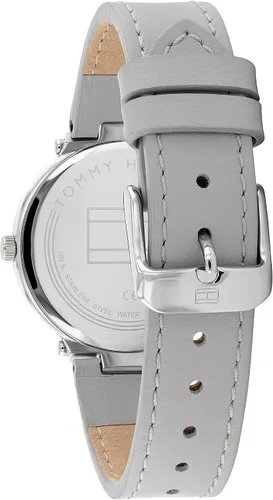 Miniatura 3 de Tommy Hilfiger Reloj de cuarzo de acero inoxidable y correa de cuero para mujer color beige modelo 1782410 Blanco Reloj de cuarzo