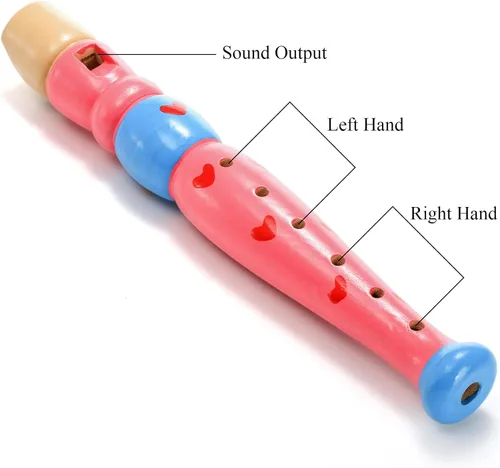 Miniatura 3 de Foraineam 7 piezas pequeñas grabadoras de madera instrumento musical flauta de madera, colorido Piccolo Woodwind música rítmica grabador