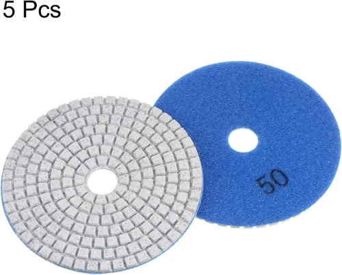 Miniatura 3 de HARFINGTON 5 almohadillas de pulido de diamante de 4 "Grits 50 almohadillas de pulido húmedo/seco para piedra hormigón mármol encimera cuarzo