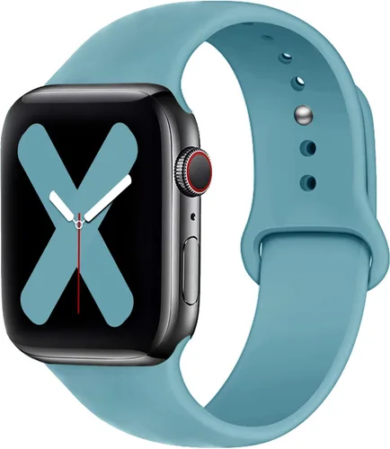 Miniatura 8 de Saucyi Compatible con Apple Watch Band 1.614 in 1.575 in 1.496 in 1.929 in 1.772 in 1.732 in 1.654 in, correa deportiva de silicona suave con cierre