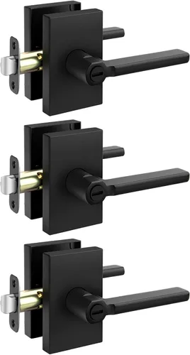 Miniatura 14 de Goldenwarm Manijas de puerta ficticias doradas, aleación de zinc resistente, palanca de puerta interior sin giro para pasillo y armario, perilla