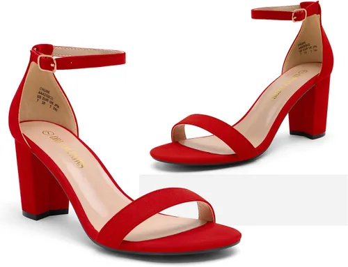 Miniatura 2 de DREAM PAIRS - Sandalias de tacón grueso y bajo para mujer
