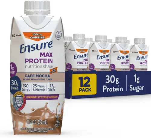 Miniatura 6 de Ensure Max Protein Nutrition - Batido nutricional de 11 onzas líquidas, 12 unidades & Max Protein Nutrition Shake, 11 onzas líquidas (paquete de 12)