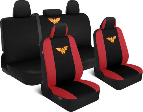 Miniatura 11 de BDK Warner Bros DC Comics Wonder Woman Accesorios para Automóvil Fundas de Asiento - Par Delantero Incluye Funda Removible para la Cabeza