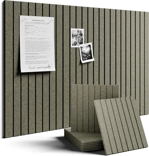 Miniatura 65 de Tablero de anuncios de fieltro grande de 36 x 24 pulgadas, alternativa al tablero de corcho – Paquete de 6 con 40 pestañas adhesivas extraíbles