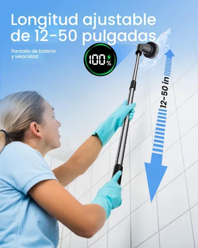 Miniatura 4 de Leebein Cepillo Eléctrico Giratorio, Nuevo Cepillo de Limpieza Inalámbrico 2025, Cepillo para Baño, Cepillo de Ducha Impermeable IPX7 con 7